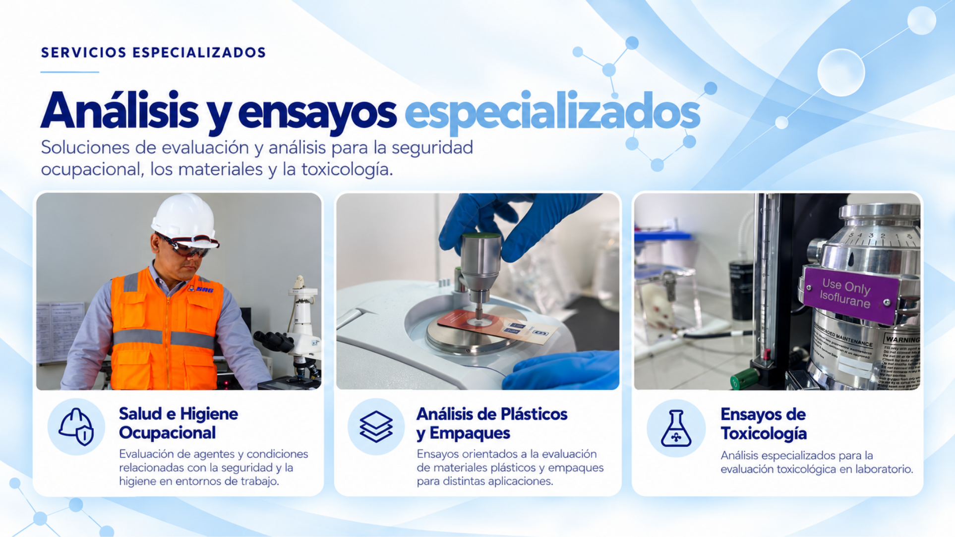 Análisis y ensayos especializados